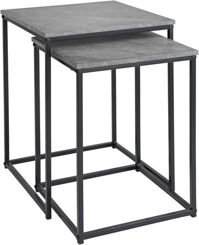 Set of 2 Nesting Tables Living Room Coffee Tables Small Bedside Table For Home