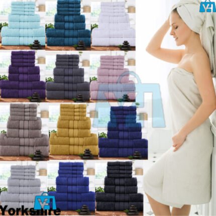 8 Piece Bale Set Luxury Egyptian Cotton 2 Hand Towels 4 Face Towels 2 Bath Towel