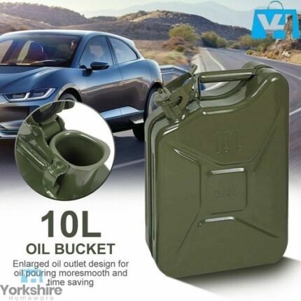 NEW 10L METAL JERRY CAN GREEN CAR STORAGE FUEL PETROL DIESEL WATER CONTAINER