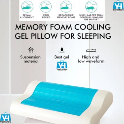 COOLING GEL MEMORY FOAM CONTOUR CERVICAL ORTHOPEDIC PILLOW FIRM HEAD NECK BACK